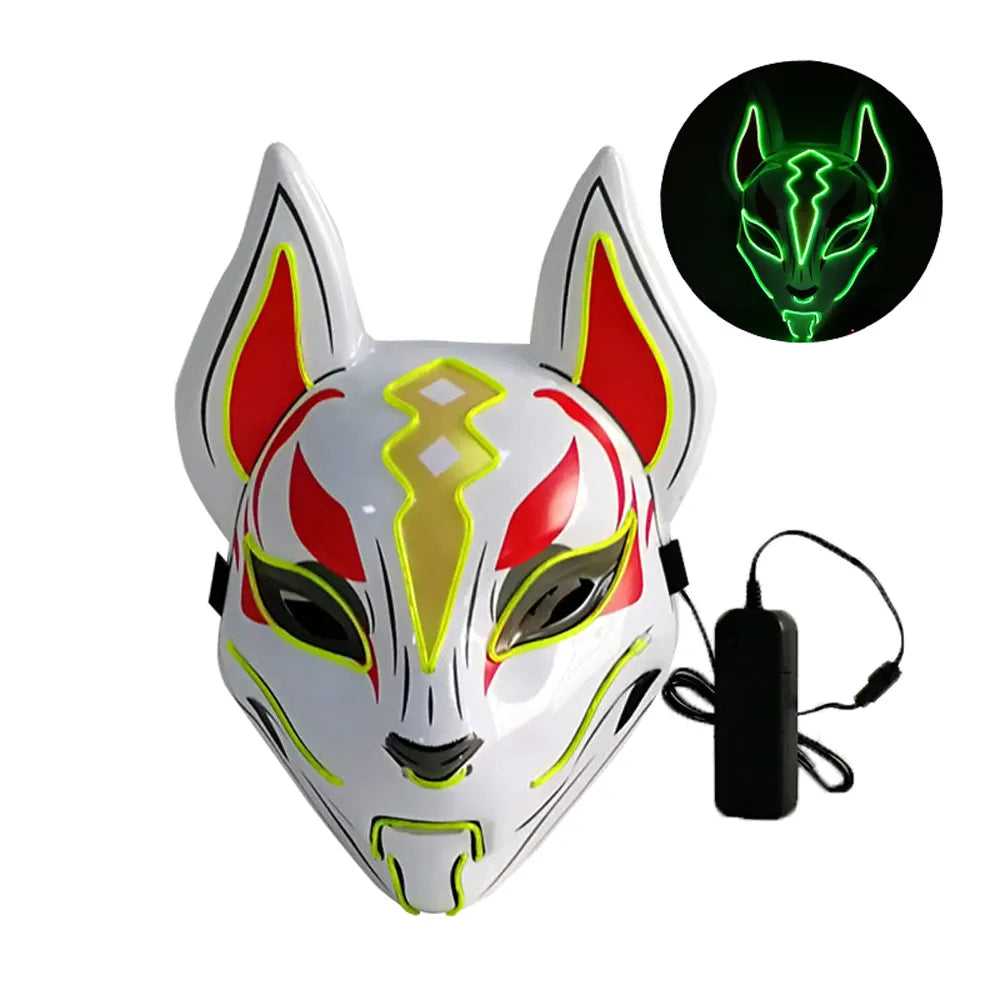 Halloween party LED glowing fox mask