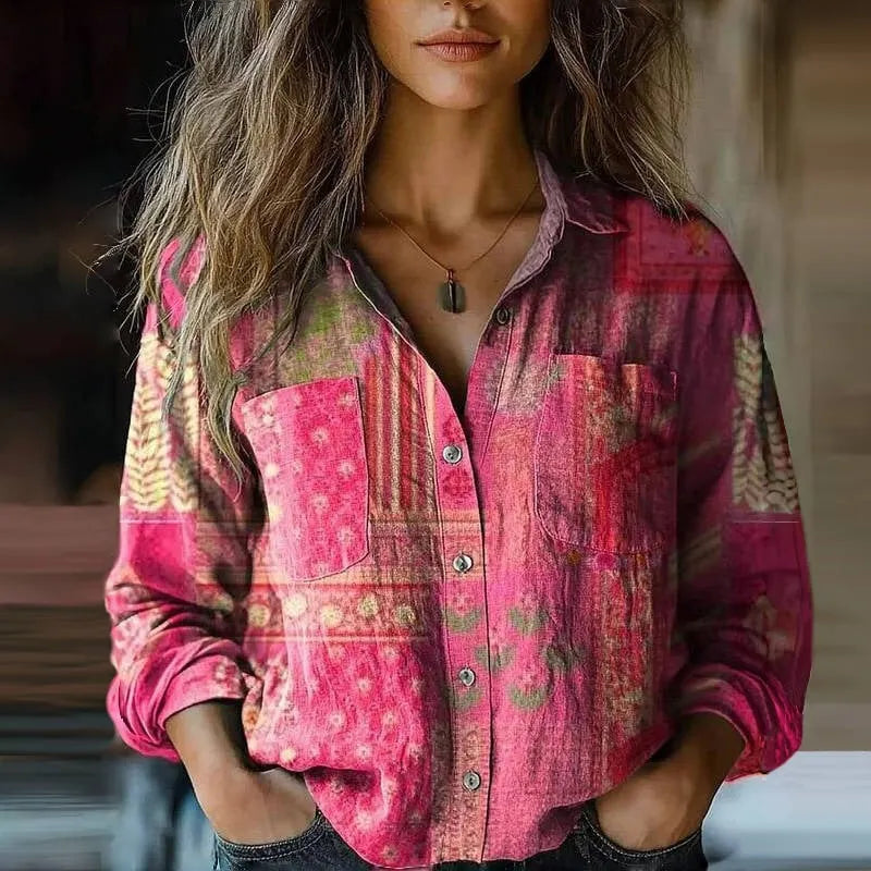 Printed Vintage Blouse