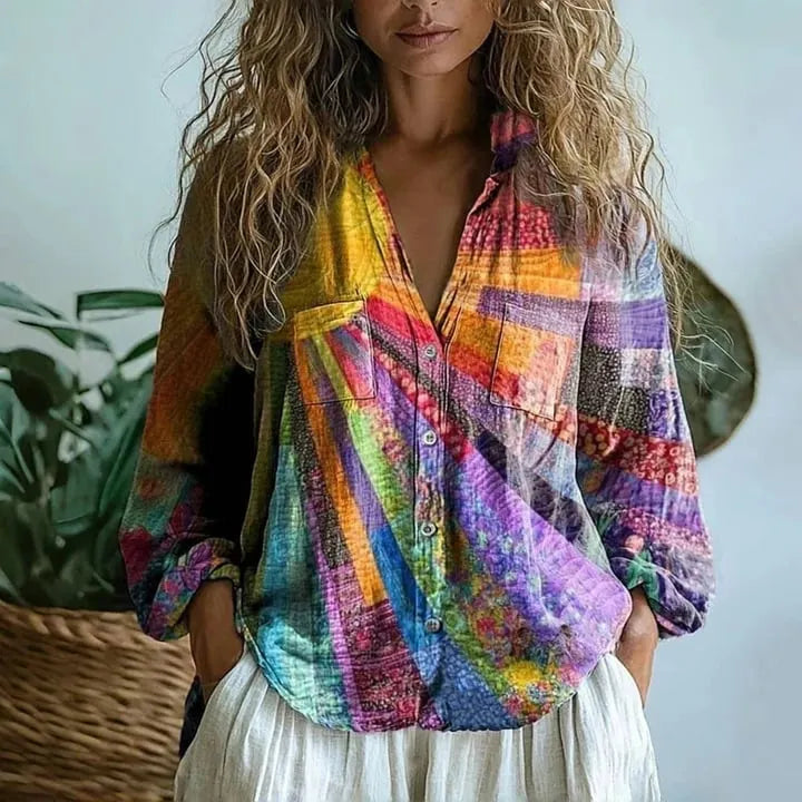 Printed Vintage Blouse