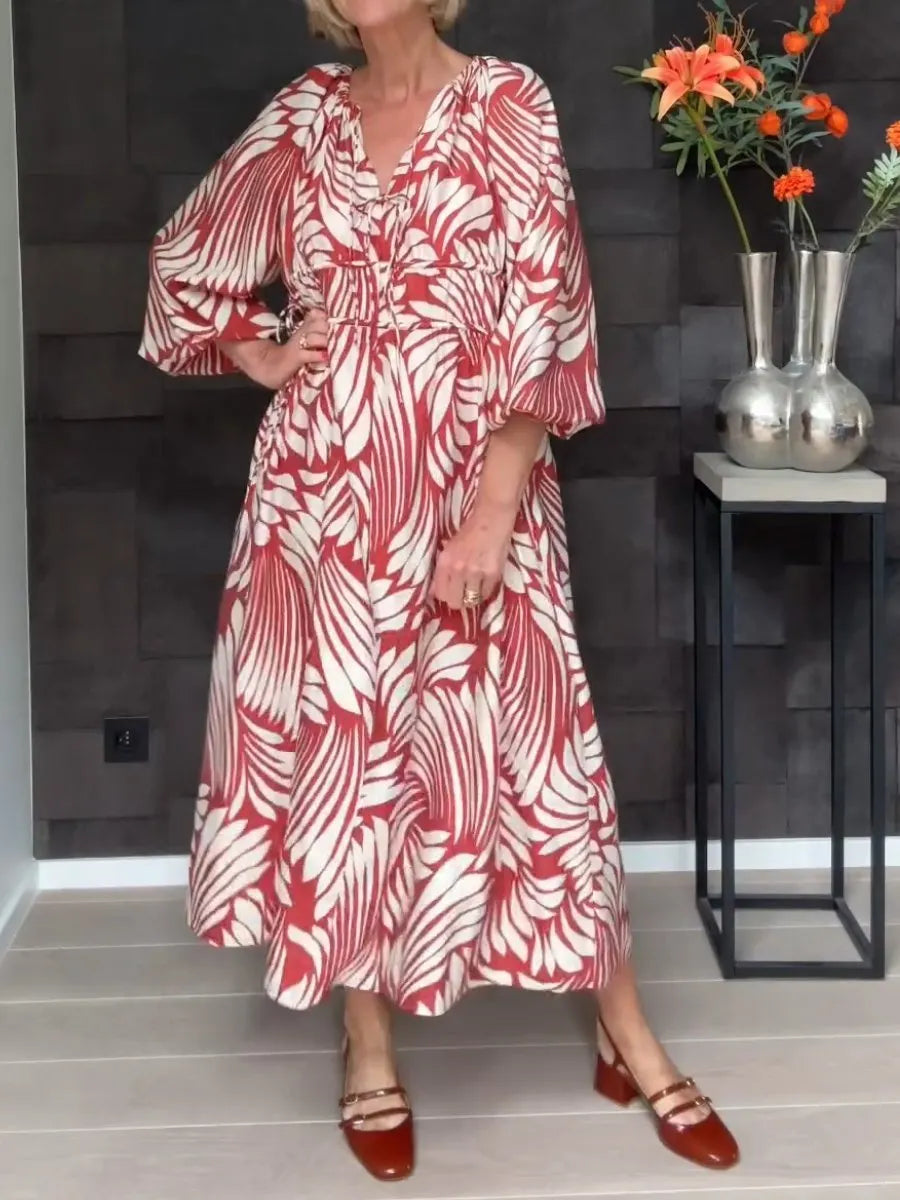 Women's Printed Tie Dress