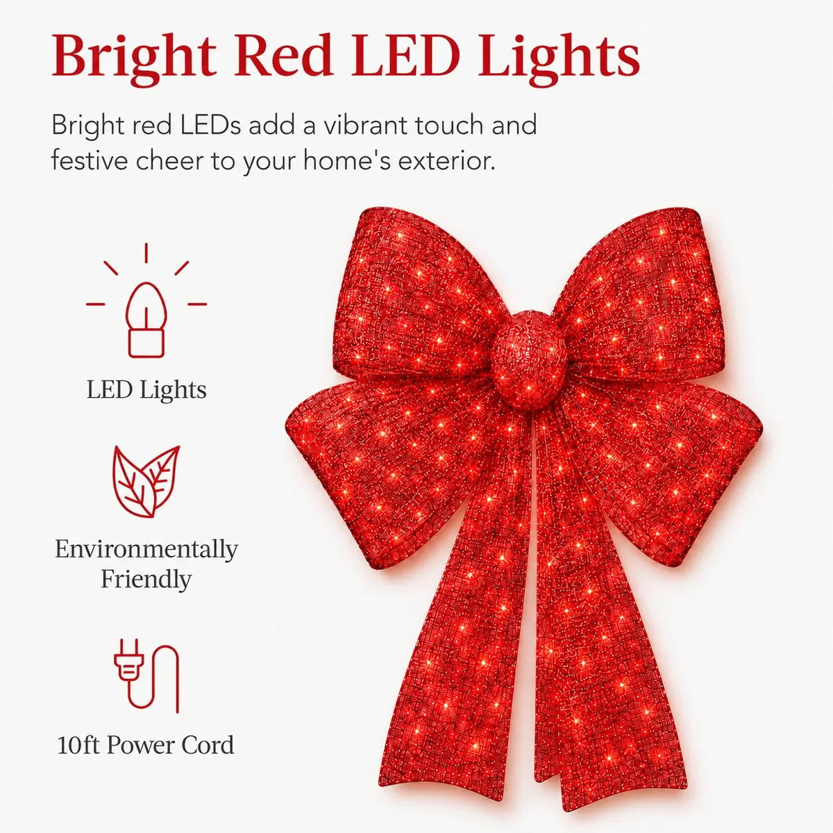 🔥HOT SALE🔥 48-Inch Lighted Christmas Bow 🎀