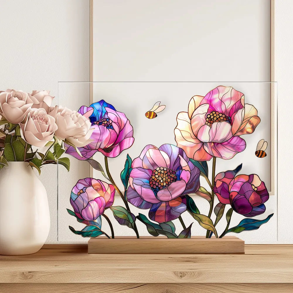 🌷🌼NEW - 🌻🌺Painted Colorful Flower Pattern Decor