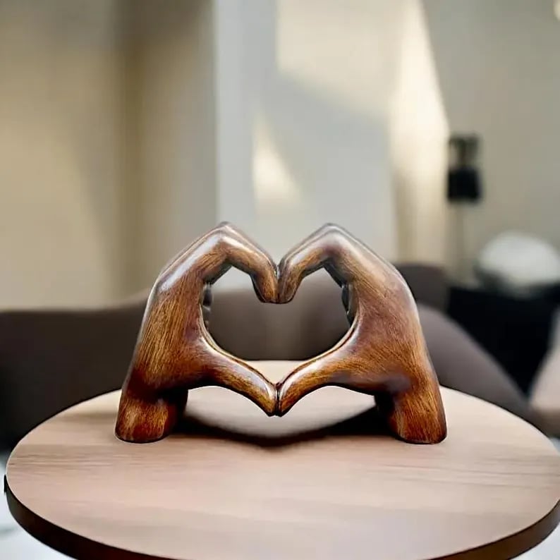 Handmade Heart Statue