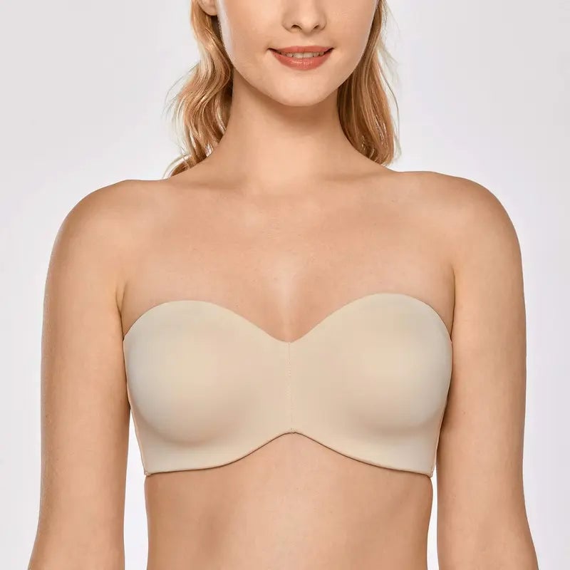 Full Support Non-Slip Convertible Bandeau Bra