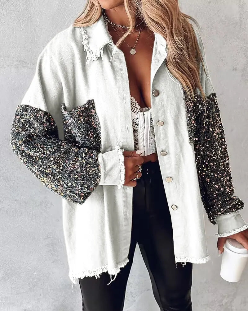 Sequined Patchwork Jacket