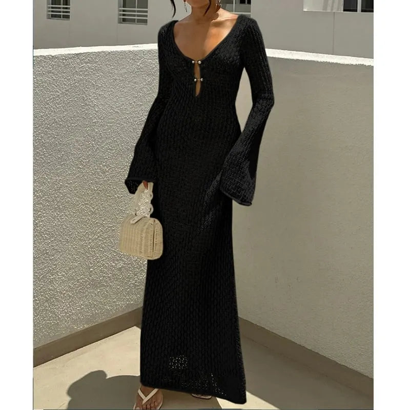🔥Jacqueline Long Sleeve Crochet Maxi Dress💥(Buy 2 Free Shipping)