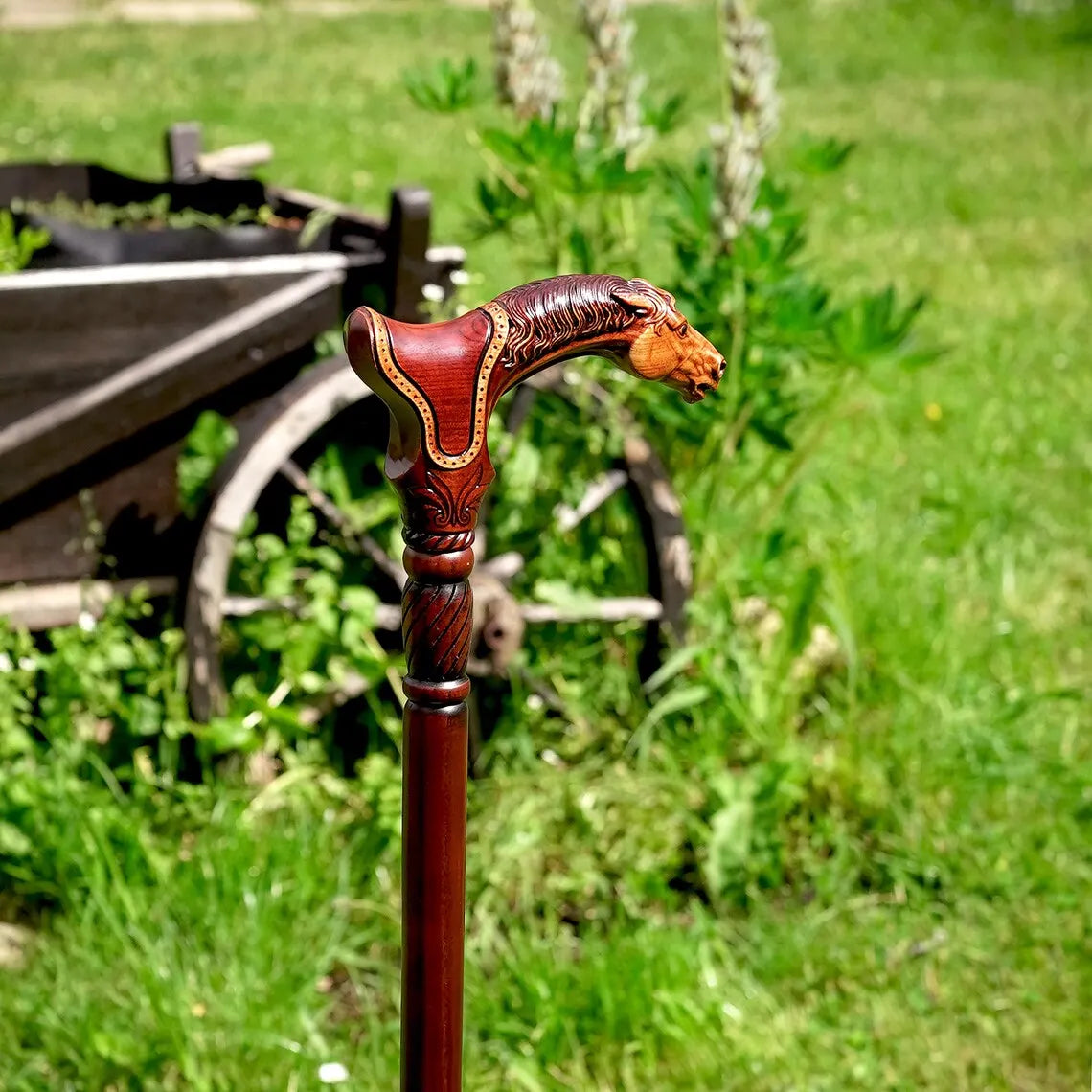 Designer Art Wooden Cane Walking
