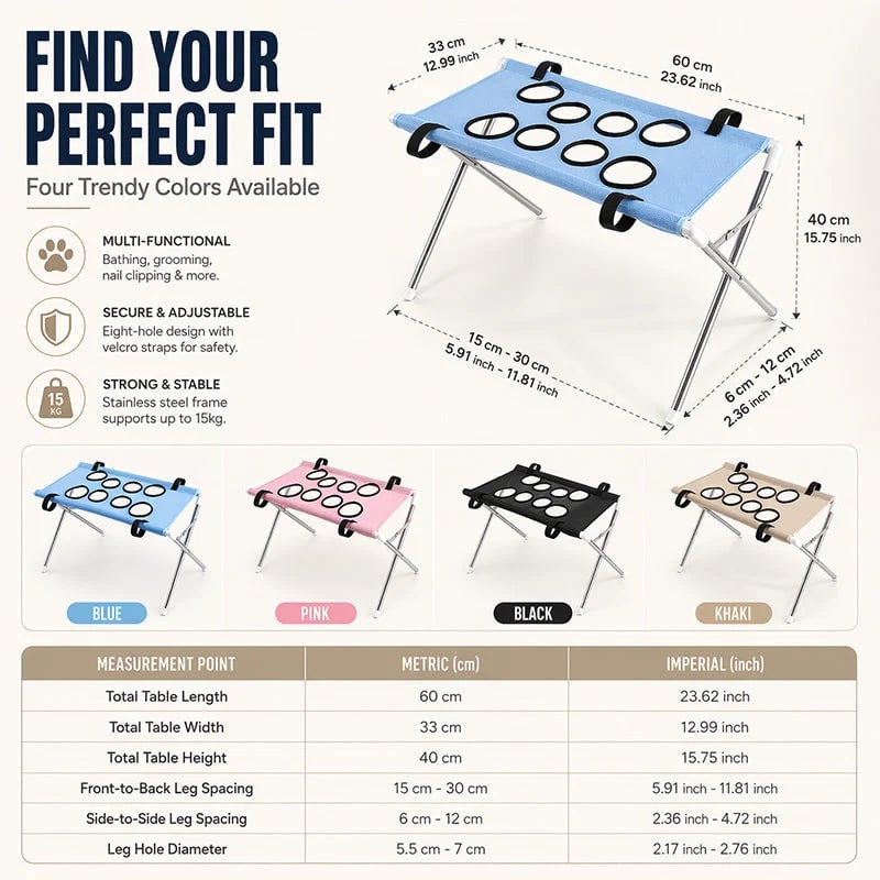🎉⏰2-in-1 Foldable Pet Grooming Bed🐱🐶🛋️