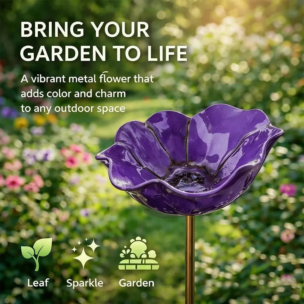 🔥HOT SALE🔥💖🎁Handmade Metal Flower Garden Stake🐦