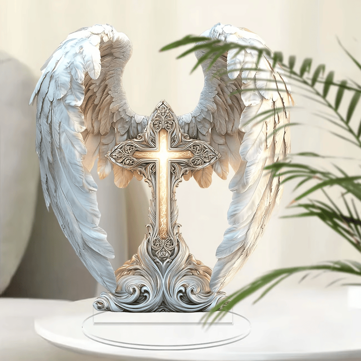 Gorgeous Angel Wings Cross Decoration✝️