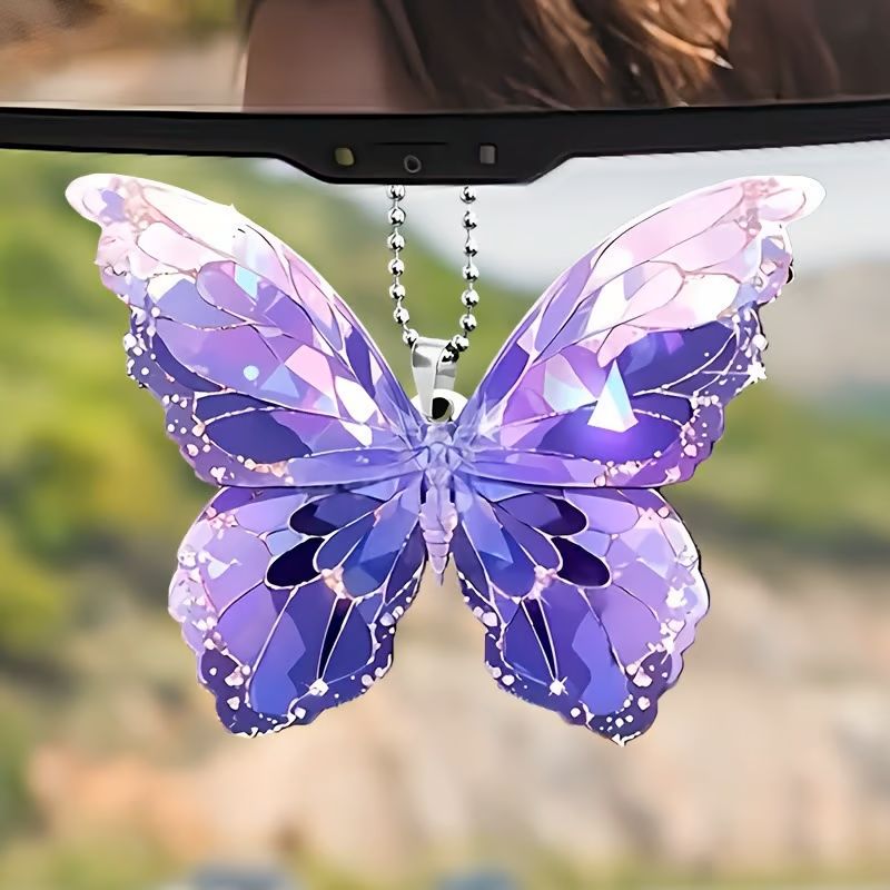 Crystal Butterfly Acrylic Pendant