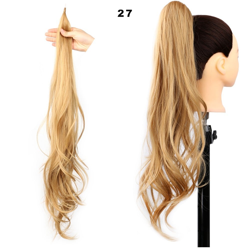 32 Inch Wavy Stick Hair With A Long Ponytail