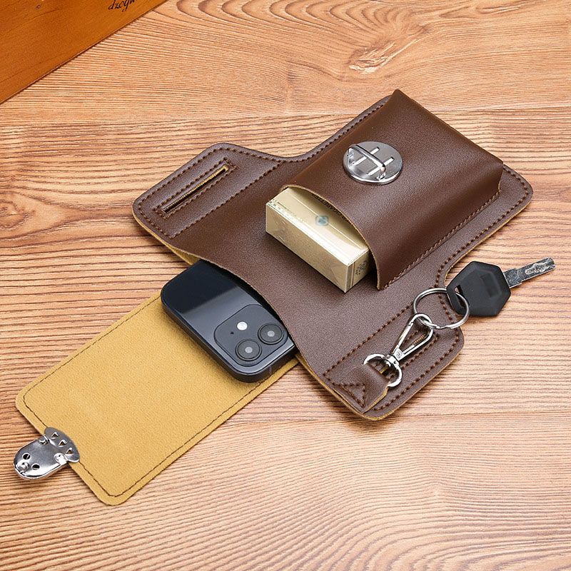 Lederen hoesje voor mobiele telefoon