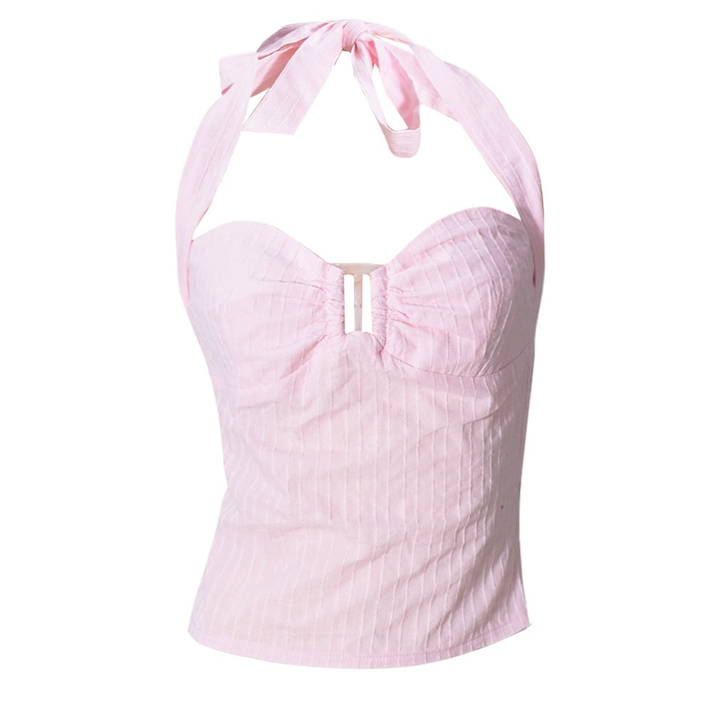 Neck-hanging top