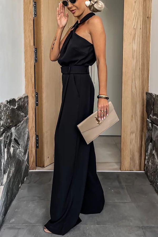 Fashionable Sleeveless Jumpsuit with Wide Legs for Women
