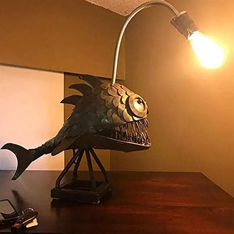 🐠Foolish Shark Night Light-Rustic Style Fish Statue Light🔥