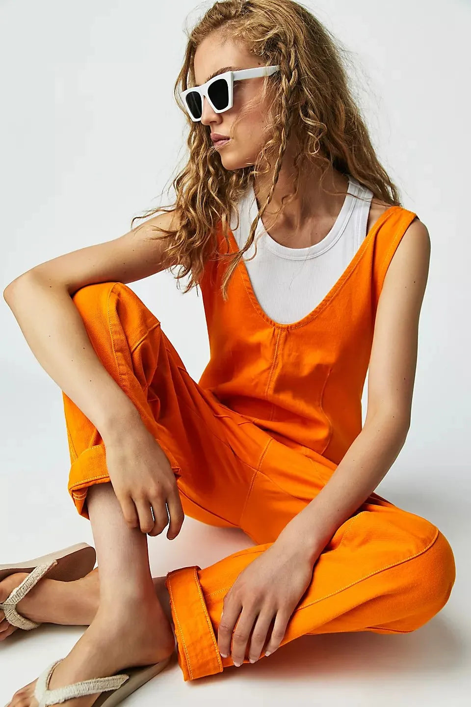 Denim Jumpsuit With Pockets (Buy 2 Free Shipping)