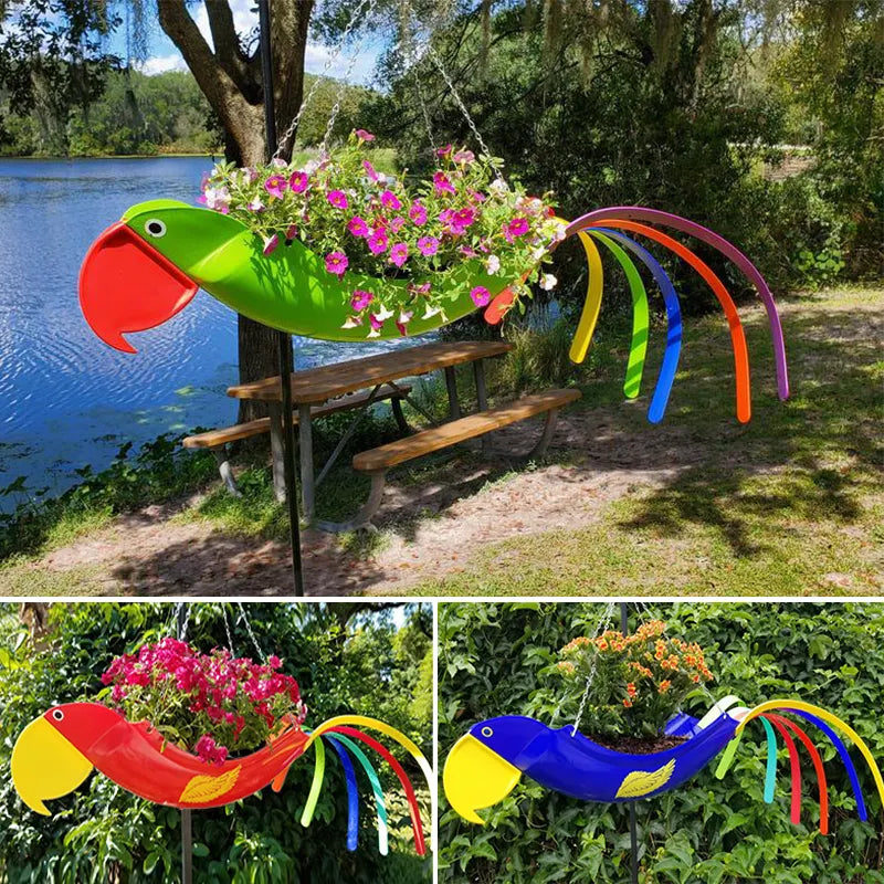 Flying Parrot Flower Pot