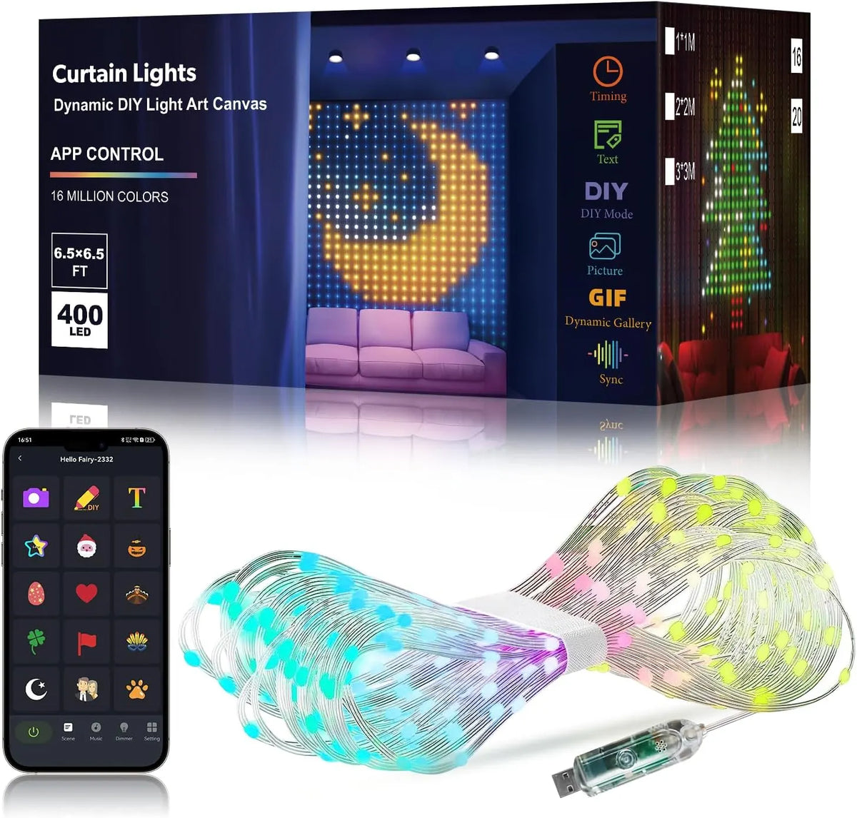 Smart Curtain Lights💡—Create atmosphere