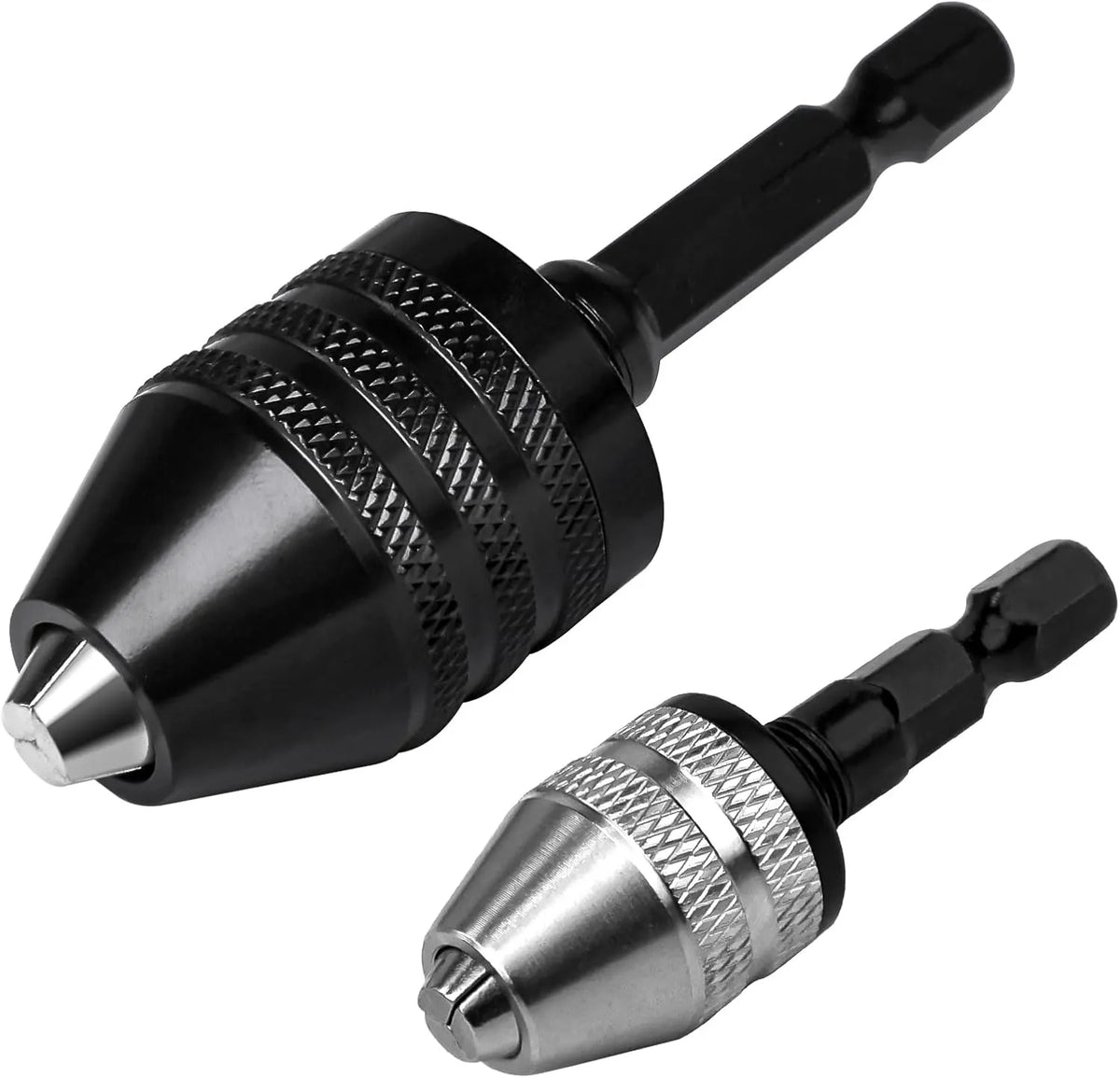 🔥HOT SALE🔥3-Piece Keyless Drill Chuck Adapter Set, 0.3-3.6mm and 0.6-8mm for Impact Drivers and Power Drills