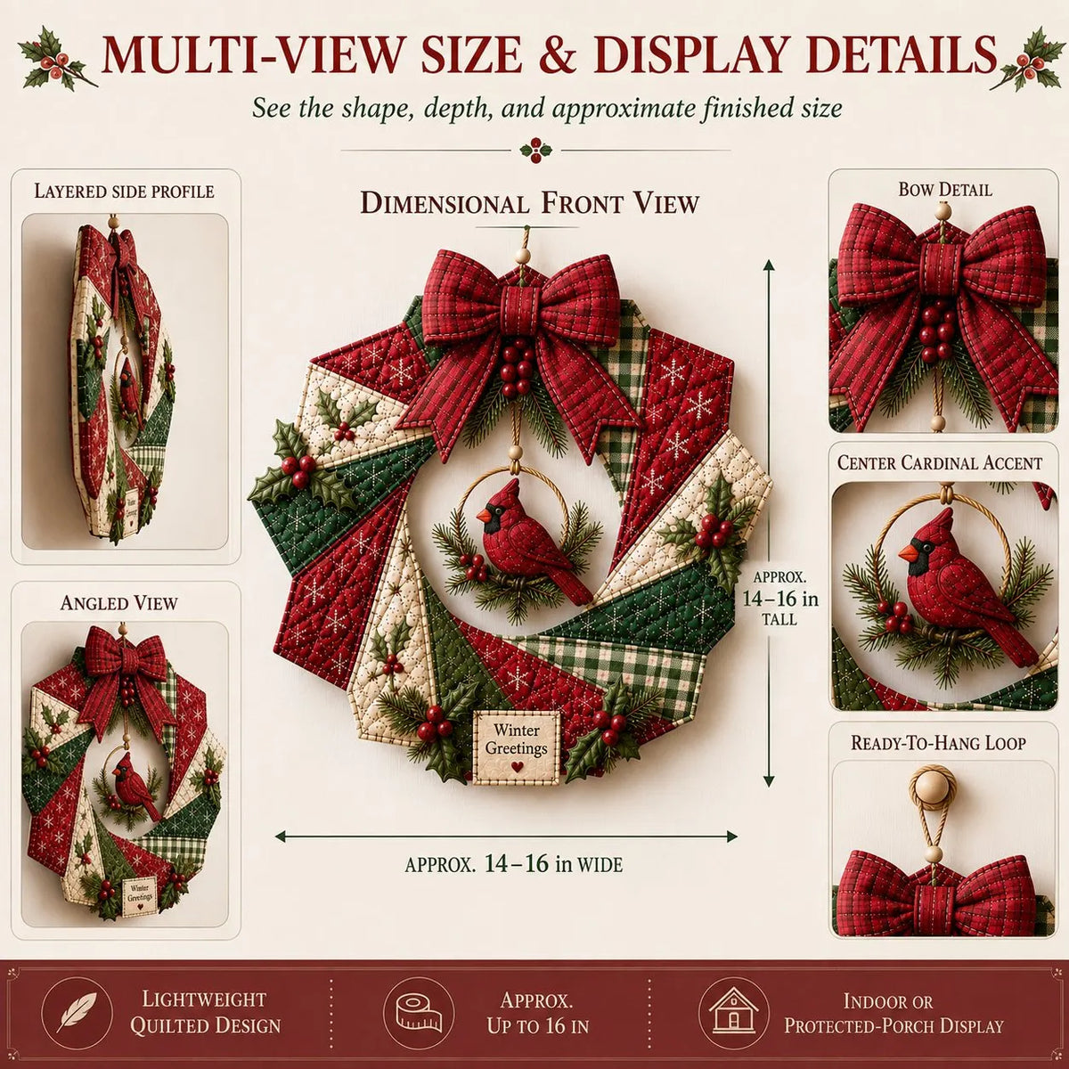 🔥LAST DAY 50% OFF - 🎄Christmas Fabric Wreath DIY Kit – A Keepsake You’ll Hang with Pride Year After Year💫