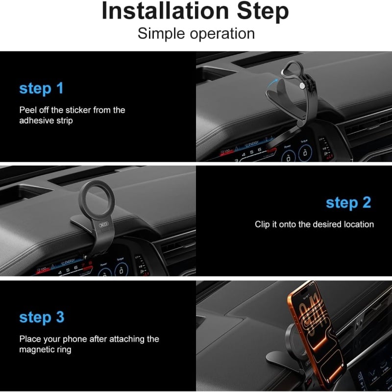 🔥HOT SALE🔥Adjustable Magnetic Car Phone Mount Clip