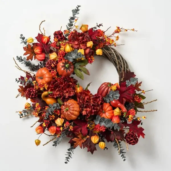🔥Last Day 49% OFF🍁Handmade Fall Pumpkins Wreath For Front Door