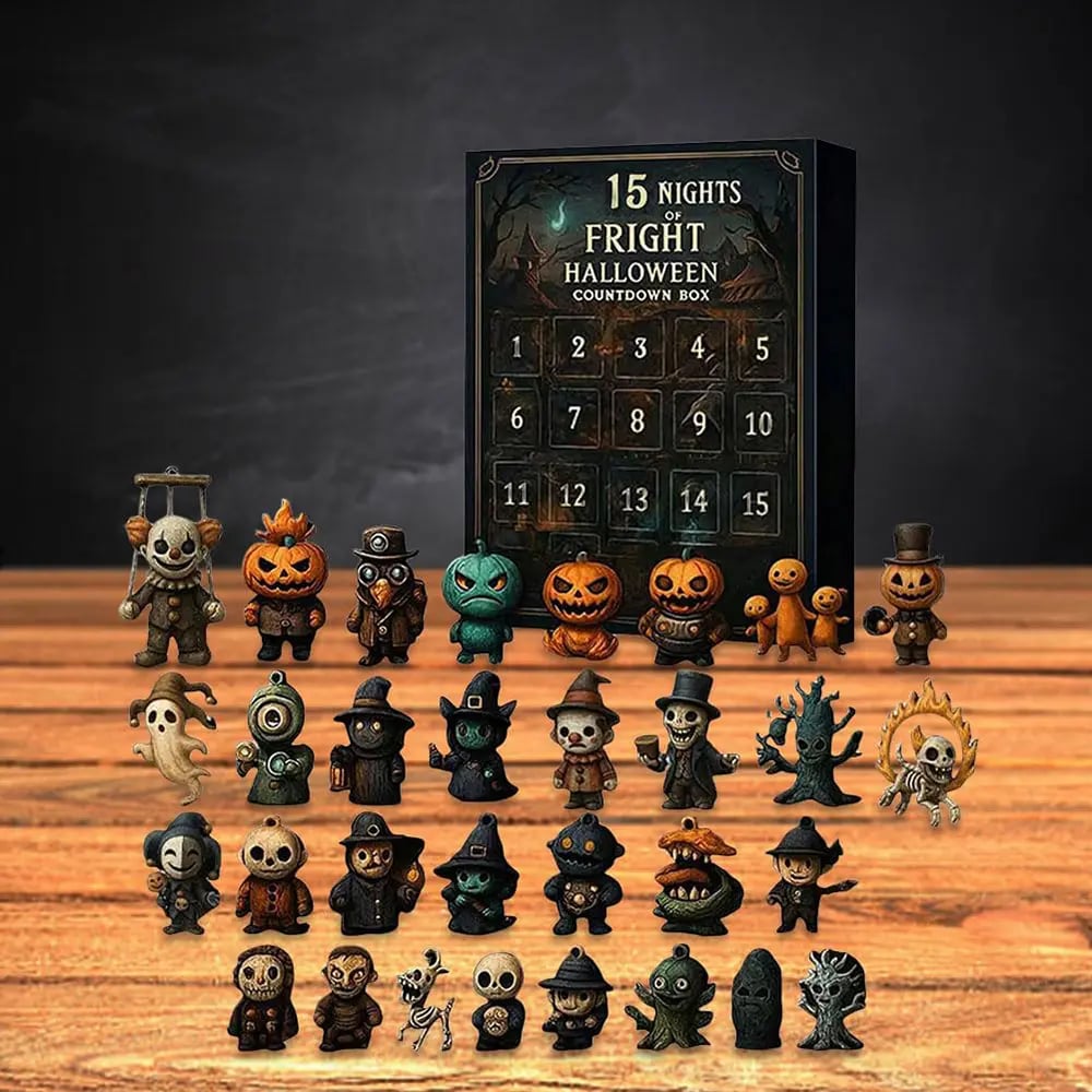 🎉31 Days Halloween Countdown Calendar – Spooky Mini Figurine Surprise Box with Collectible Horror Decorations