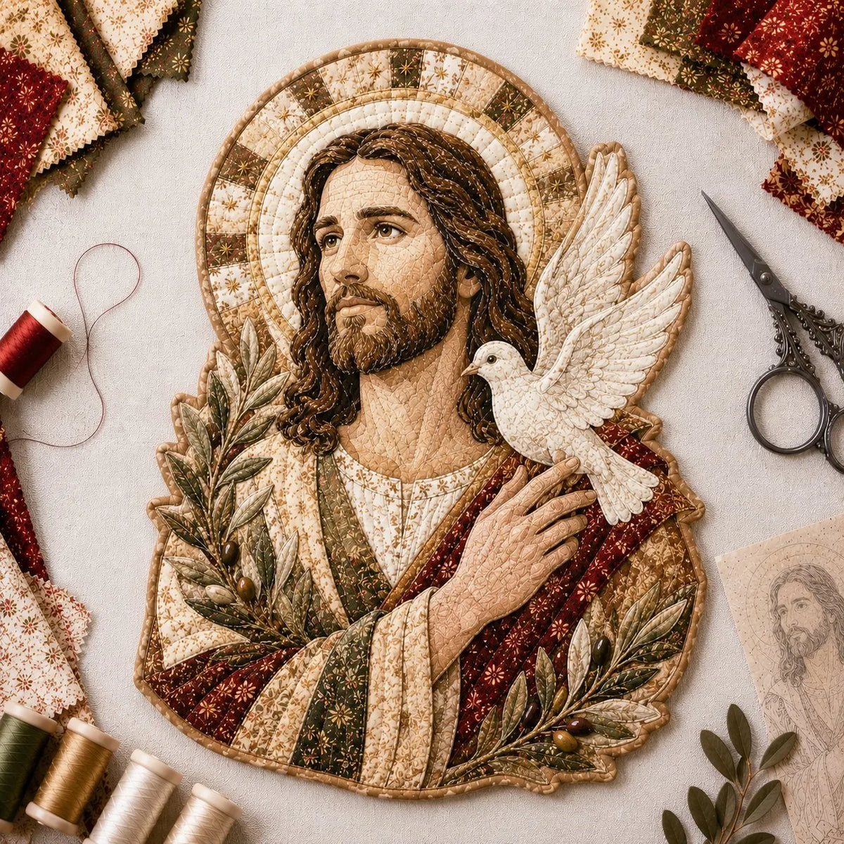 🧵Handmade Patchwork Jesus DIY Kit
