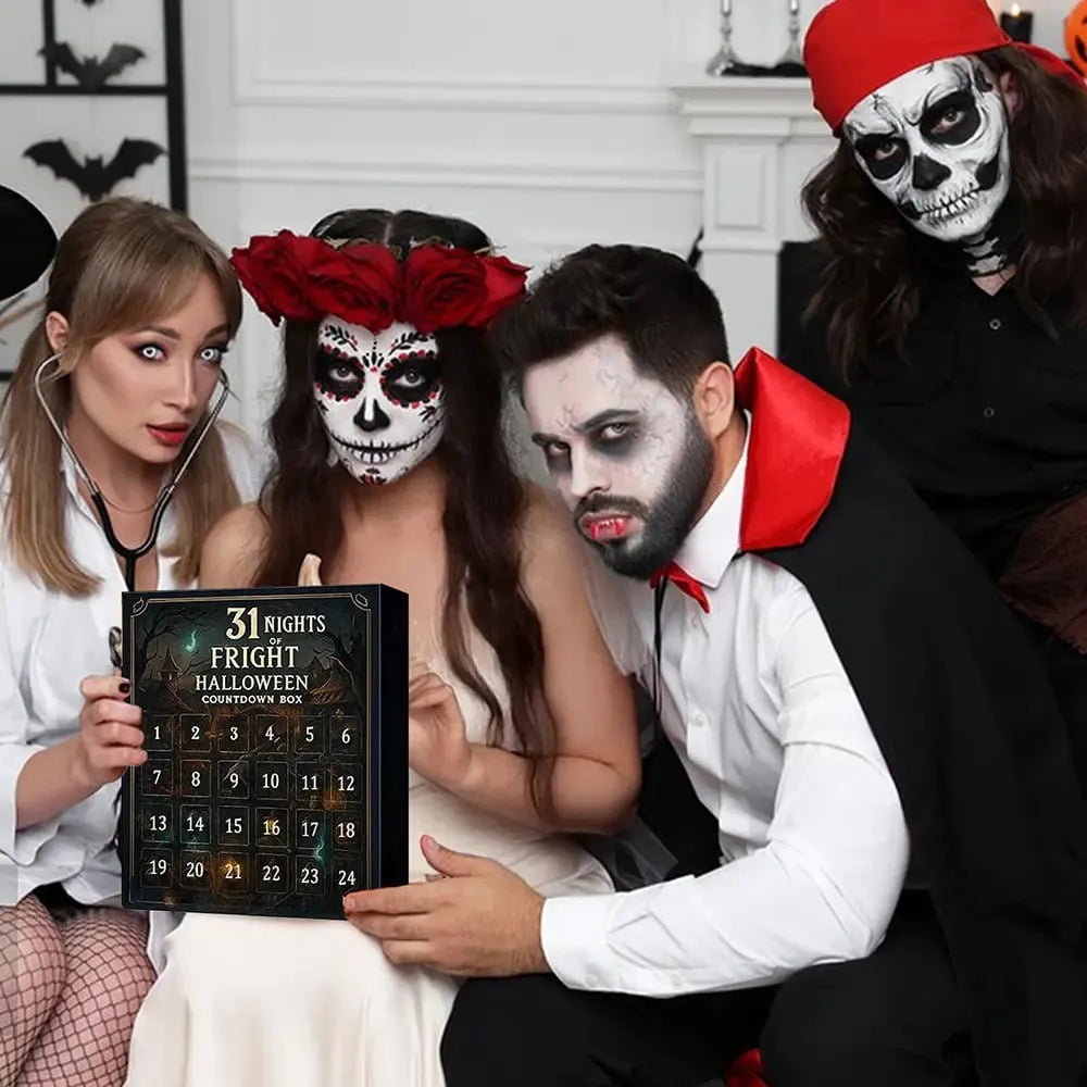 🎉31 Days Halloween Countdown Calendar – Spooky Mini Figurine Surprise Box with Collectible Horror Decorations