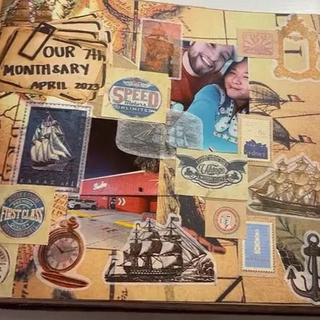 ❤️📚 Our Adventure Book Scrapbook 📸💕 - Retro Style Letter Cover, Perfect for Travel & Memories 💭