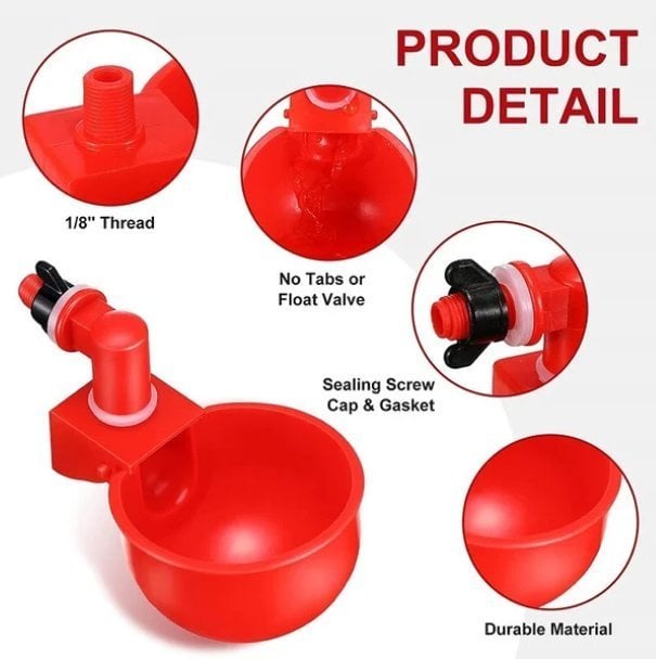 Automatic Chicken Water Cup Waterer Kit-BUY 8 GET 6 FREE