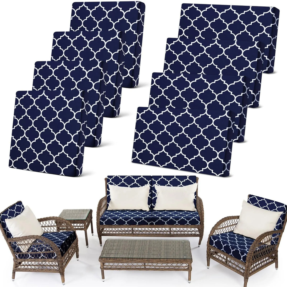 🎉🛋️ Outdoor Patio Sofa Cushion Covers 🔥