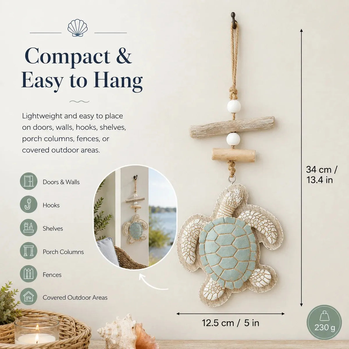 🔥HOT SALE🔥🔥Last Day 49% OFF🔥Glowing Coastal Sea Turtle Wall Art