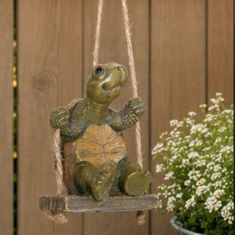🔥HOT SALE🔥Nouveau ! Offre Limitée – 50% de Réduction⏰ Décoration Tortue Balançoire Ludique