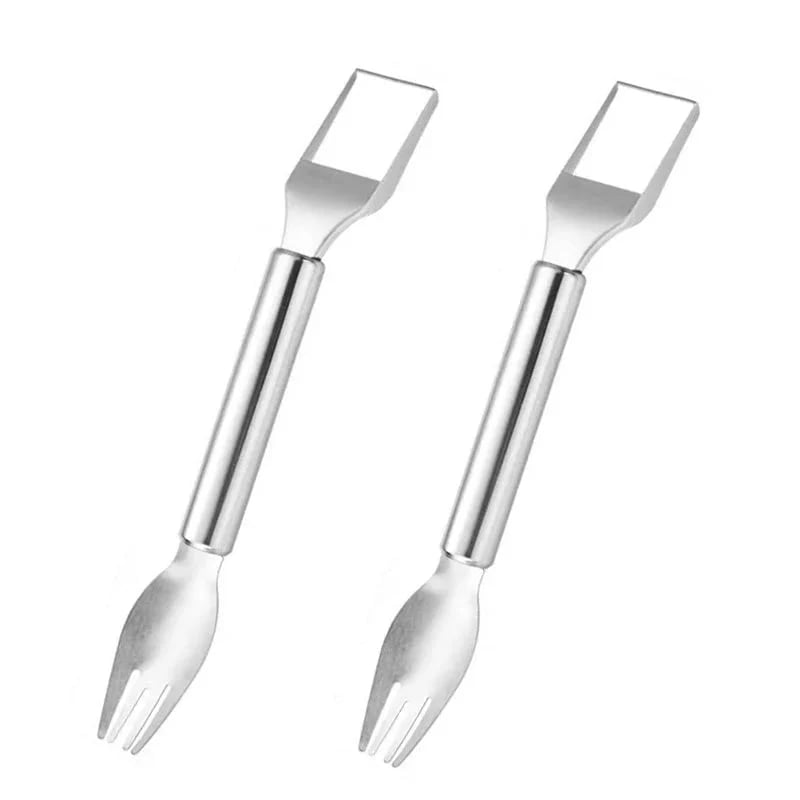 🎉2 in 1 Stainless Steel Fruit Cutter Fork Slicer