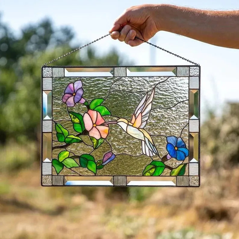 ⏰New Years Sale - 49% Off 🎉Cardinal Stained Glass Window Panel🦜🦜