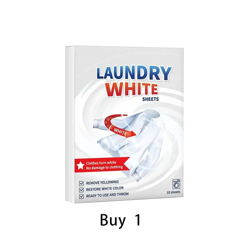 🔥HOT SALE🔥🔥💥 Deep Cleaning Laundry Whitening Sheets ✨🧺 Powerful Stain Remover Brightening Fabric Laundry Cleaning Sheets