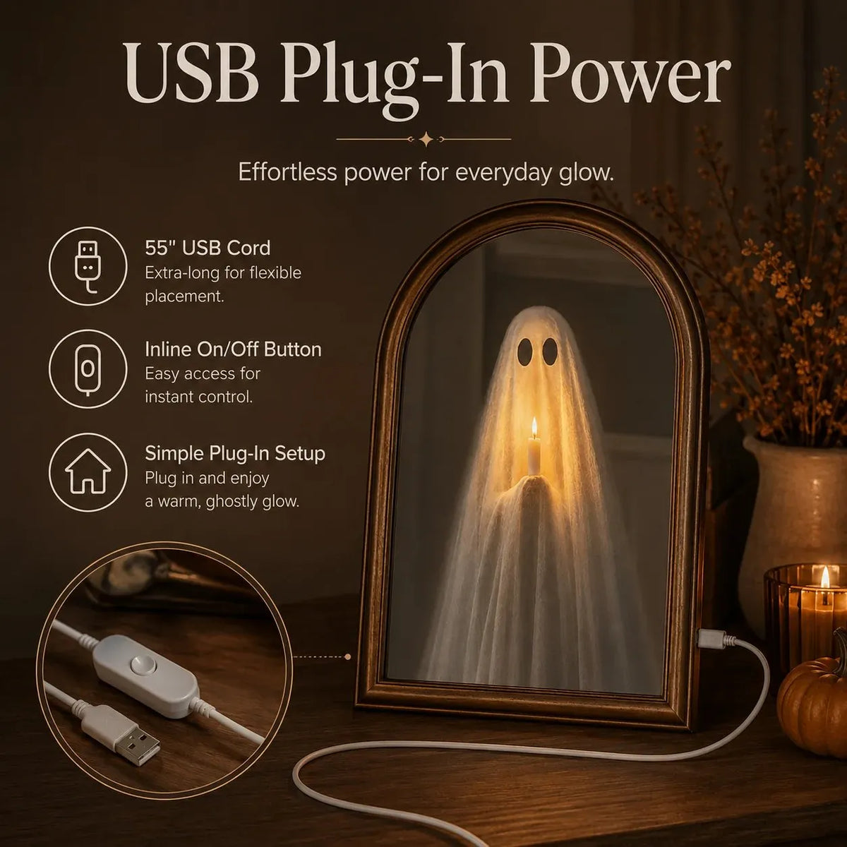🎉 2026 Halloween Hologram Ghost Mirror