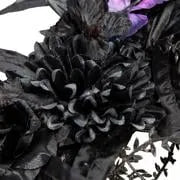 🎉Gothic Wreath with Black Roses & Butterflies, Elegant Decor for Halloween Entryway