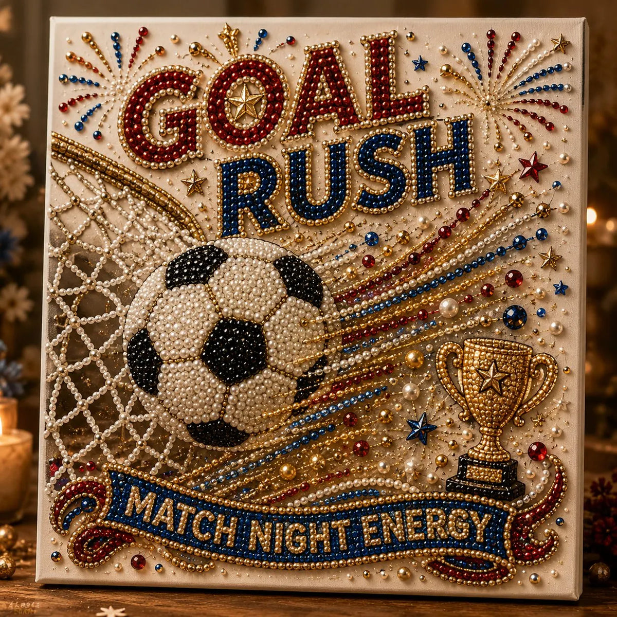 ⚽Football Fan DIY Pearl Painting Kit✨Beginner Frinedly