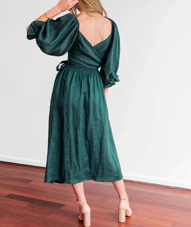 🔥Last Day Promotion - BUY 2 FREE SHIPPING🔥French Ruffled Lantern Sleeves Multi-wear Dress