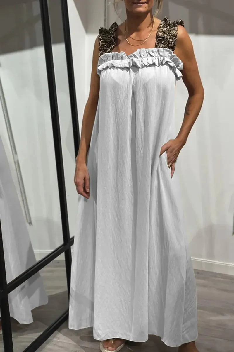 Women's Casual Sleeveless Maxi Dress with Pockets