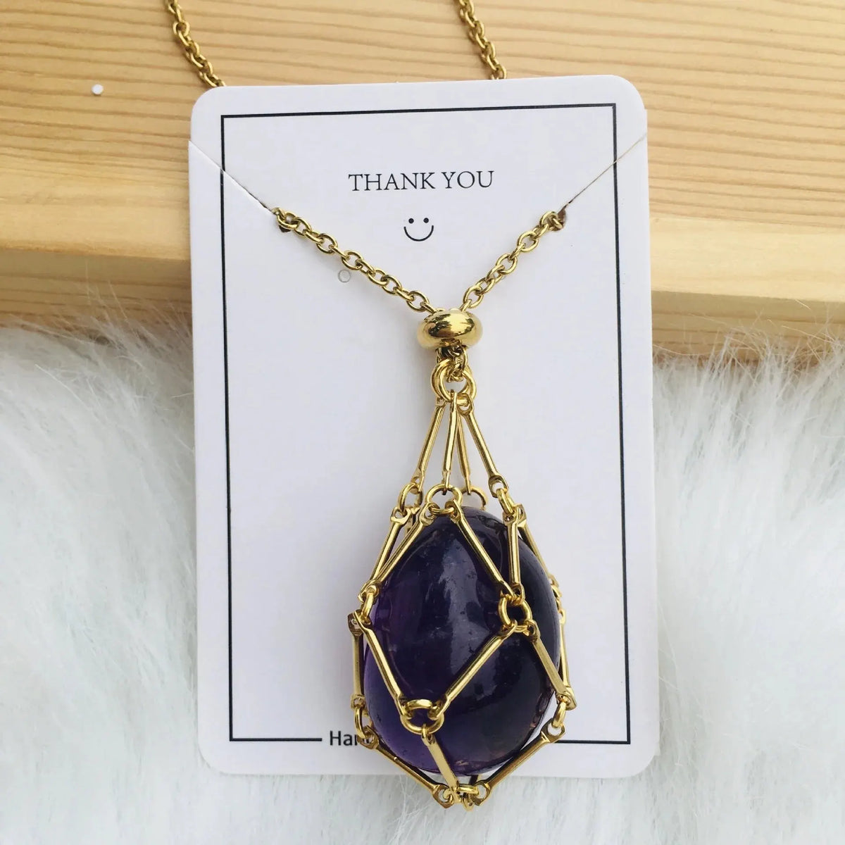 Crystal Stone Holder Necklace - Free (Crystal) Gift Included🎁