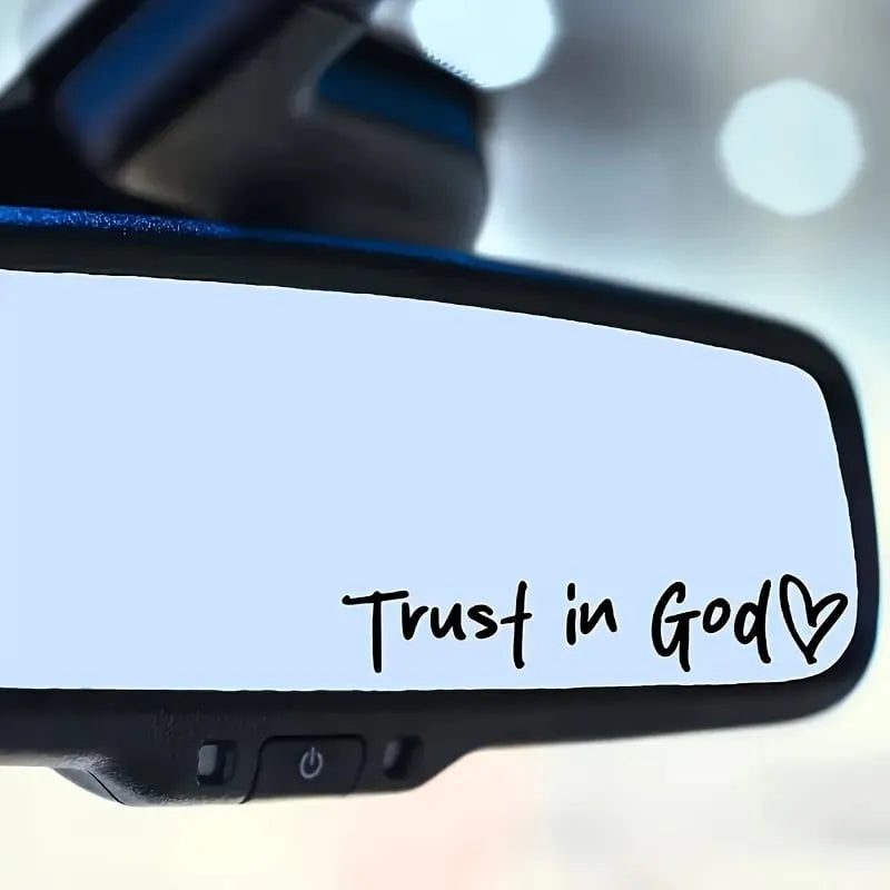 Trust in God Car Rearview Mirror Sticker(2 PCS)