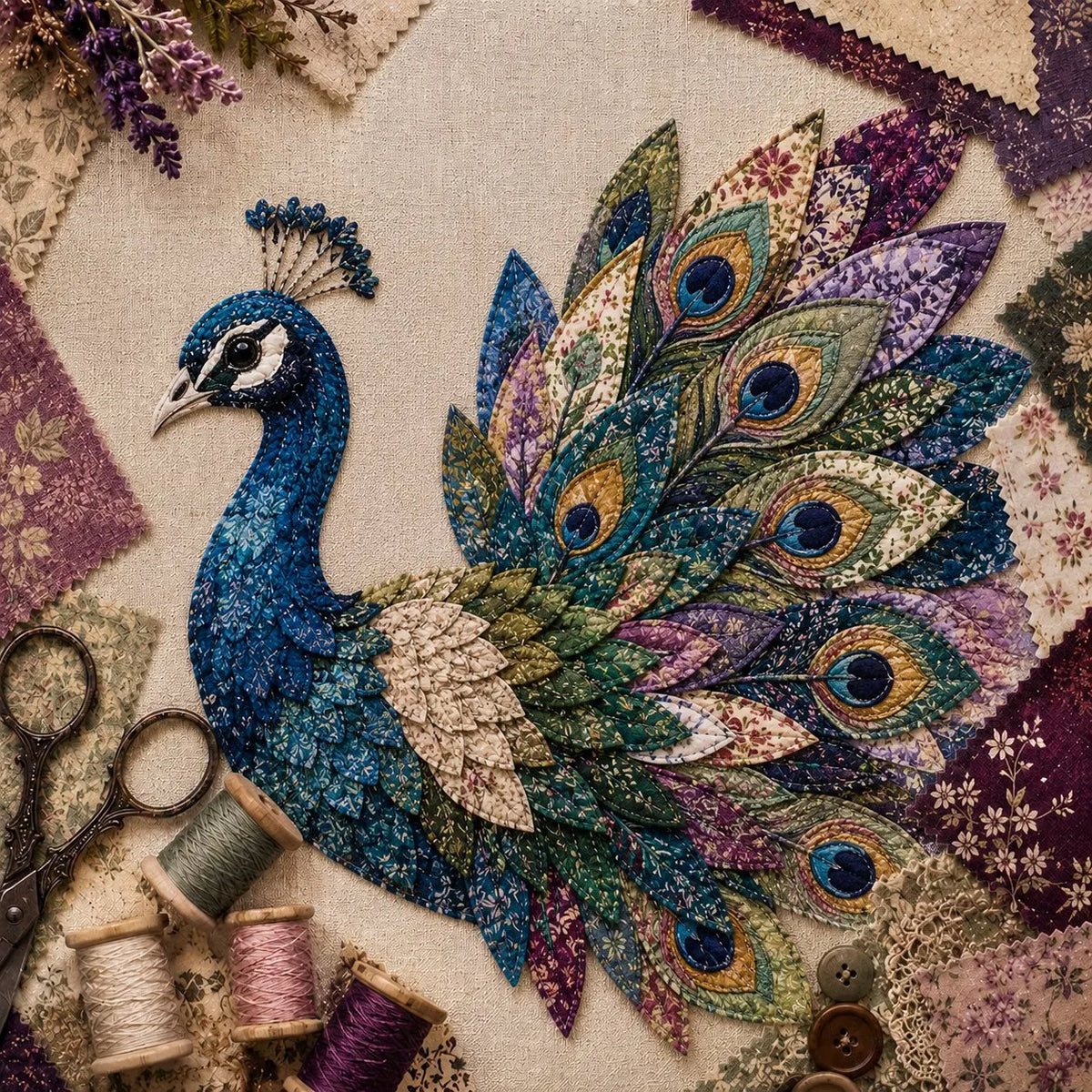 🔥 HOT SALE 🔥🧵 Beginner Friendly ✨ 3D Patchwork Bird DIY Craft Kit – Create a Layered Fabric Bird Worth Displaying