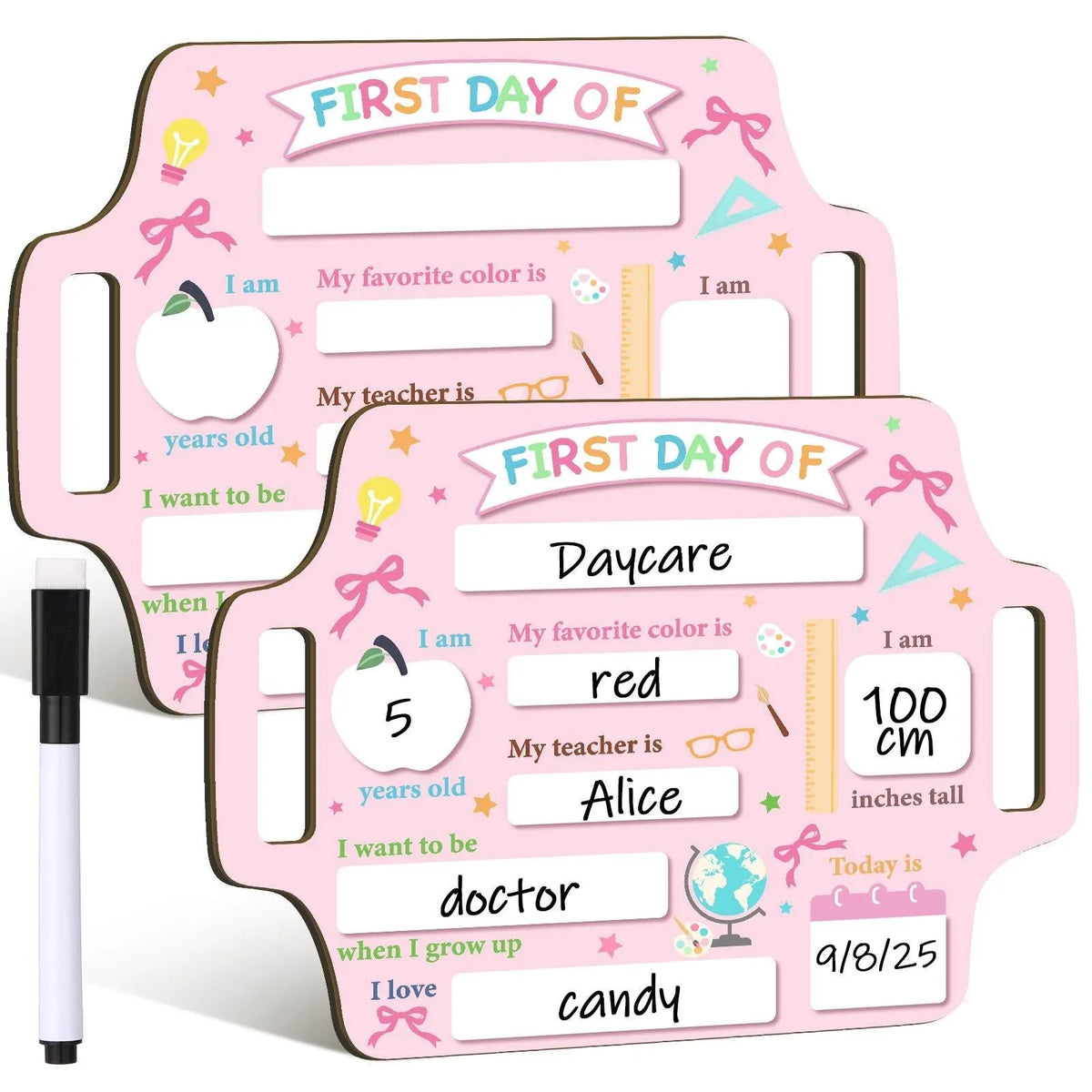 🔥Last Day 49% OFF - 🧑‍🏫✨Reusable First & Last Day of School Chalkboard Sign – Capture Every Milestone Memory