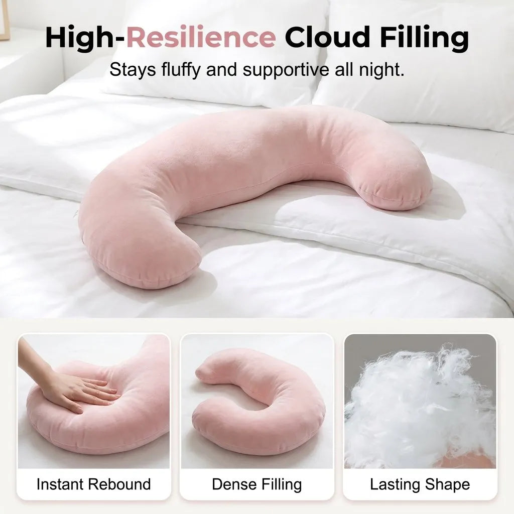 🔥HOT SALE🔥💤Ergonomic Long Hippocampus Pillow – Multi-Functional Waist & Side Sleeper Cushion🛌