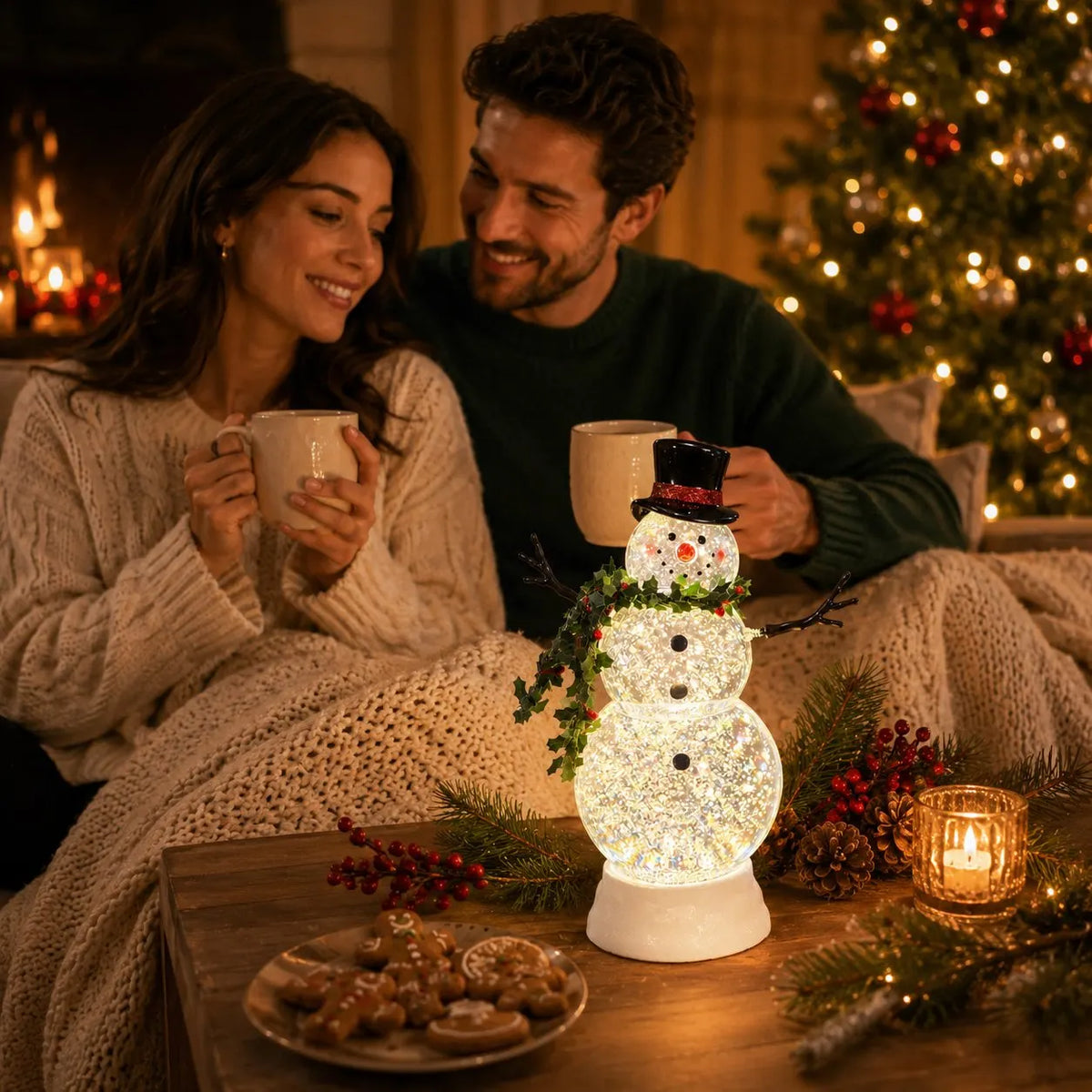 🔥HOT SALE🔥LED Snowman Water Lantern⛄ – Cozy Christmas Glow Decoration ✨
