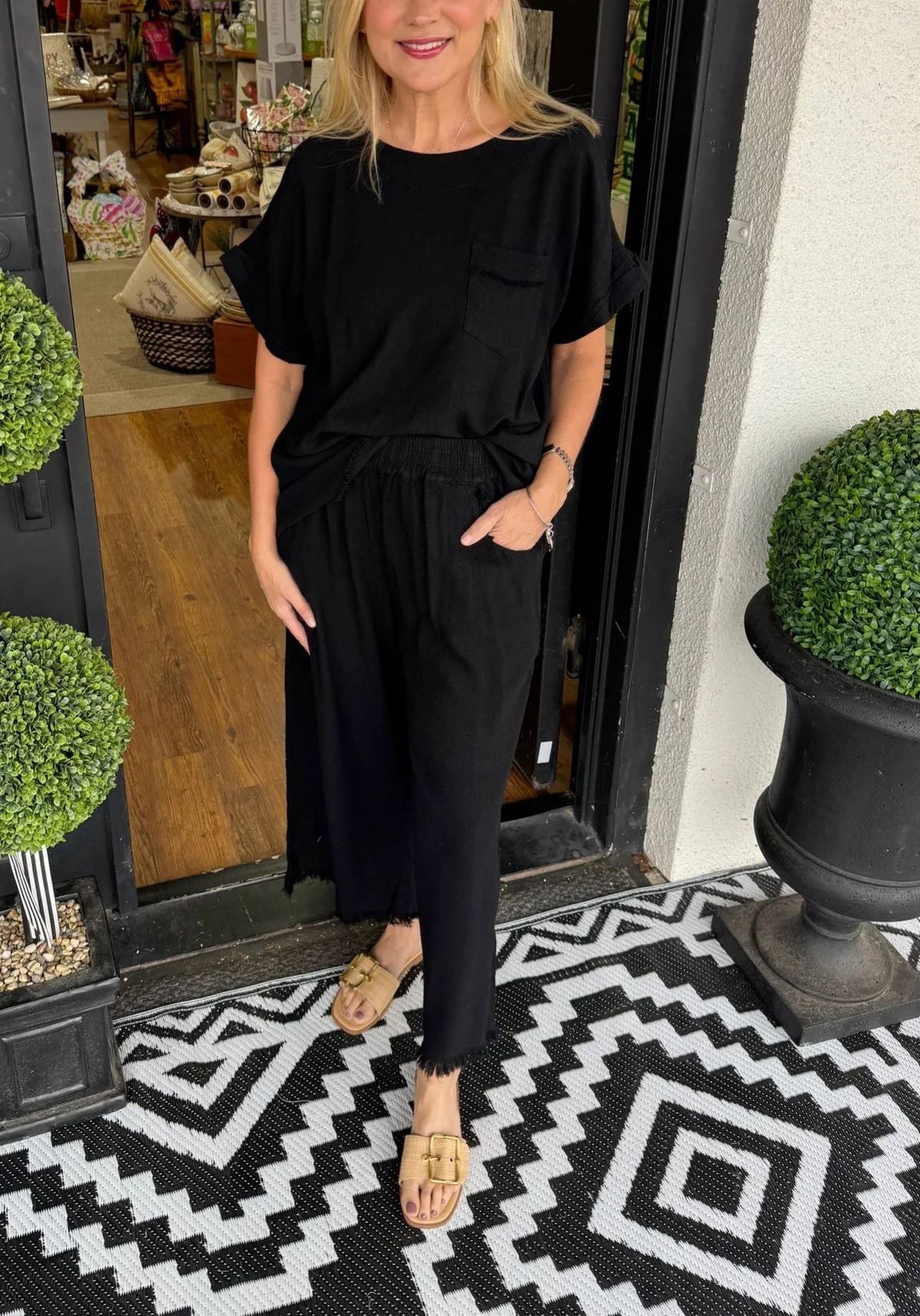 Women's Loose Top & Wide Leg Pants Set